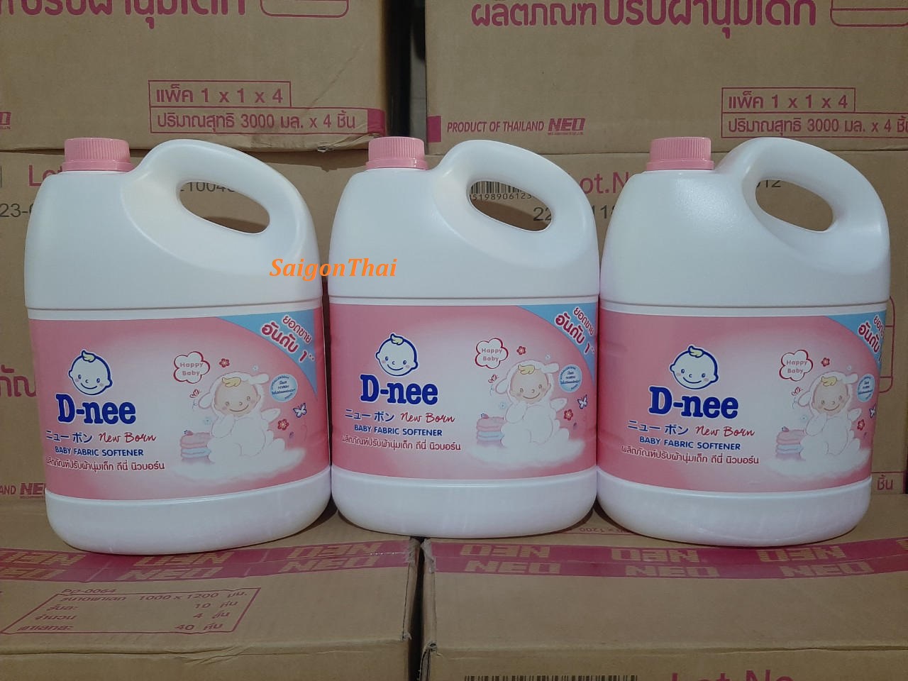 Nước xả vải dnee hàng thái lan 3000ml - hồng