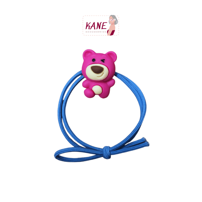 Dây Buộc Tóc Gấu Dâu Lotso dễ thương Kane Accessories, Đồ Cột tóc gấu dâu nhỏ xinh