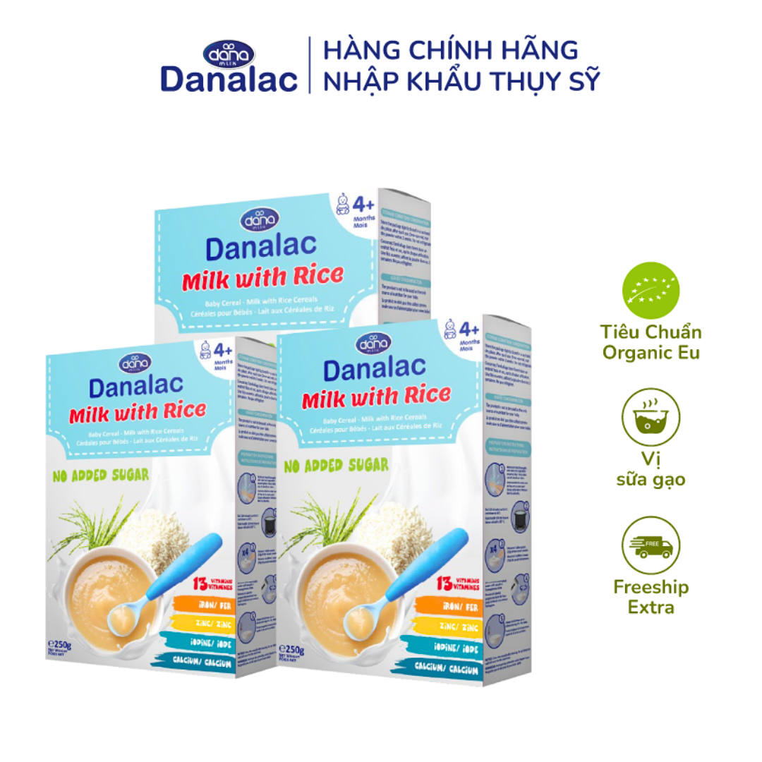 Bột Ăn Dặm Gạo Sữa Danalac Cho Bé Từ 4 Tháng Bổ Sung DInh Dưỡng Toàn Diện