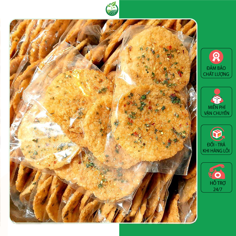 Cơm cháy chiên mắm hành - cơm cháy mỡ hành siêu ngon bịch 3 miếng - đồ ăn vặt - bách hóa xanh