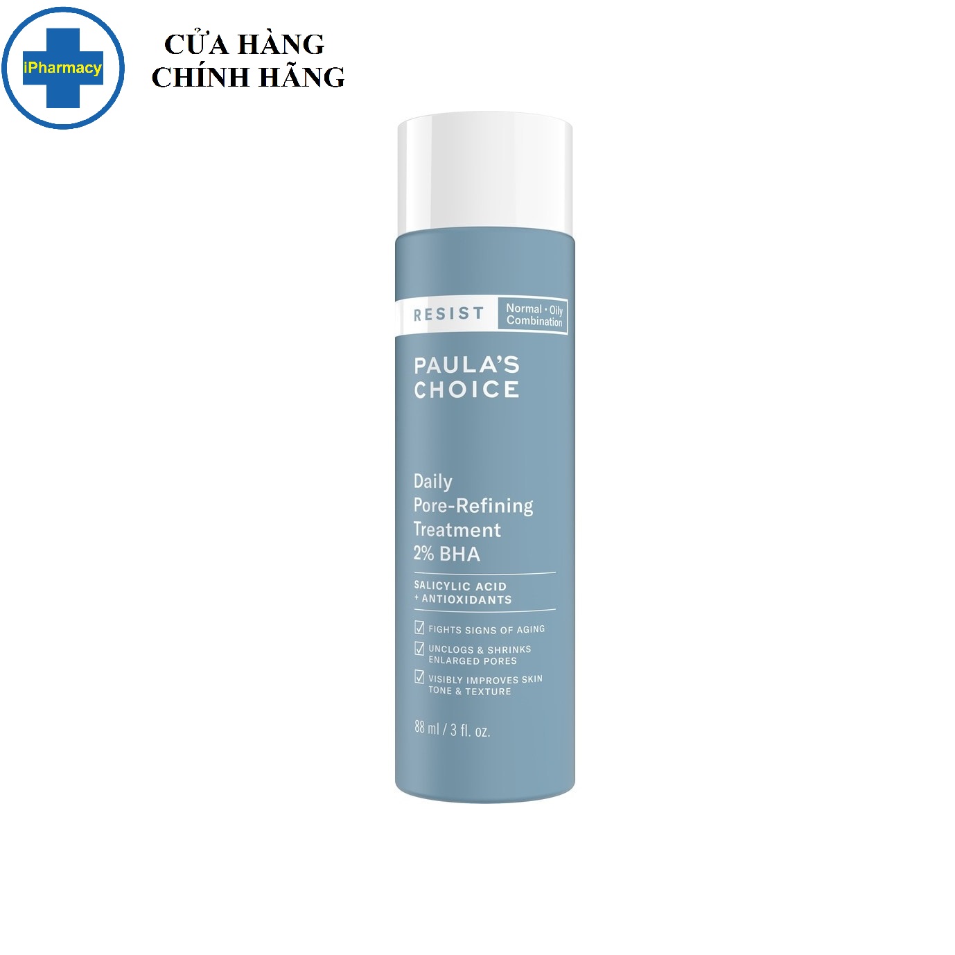 Dung Dịch Tẩy Da Chết Se Lỗ Chân Lông Paula's Choice Resist Daily Pore Refining Treatment 2% BHA 30ml