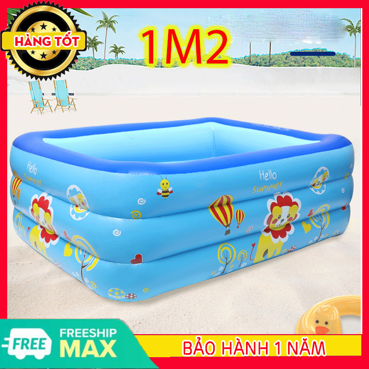Bể bơi cho bé, hồ bơi cho bé, Bể bơi phao chống trơn đủ cỡ, Bể bơi, hồ bơi ,bể bơi mini 1m2 chất liệu PVC an toàn, đàn hồi cao, an toàn cho trẻ