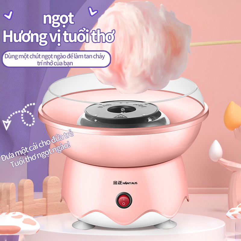 Máy làm kẹo bông gòn, đồ gia dụng cho trẻ em, hoàn toàn tự động, động cơ bằng đồng nguyên chất, vật liệu cấp thực phẩm, an toàn cho trẻ ăn, đa chức năng, vệ sinh và an toàn