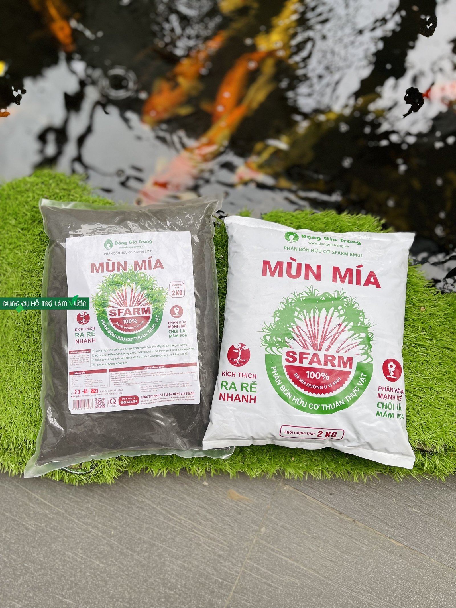 Phân hữu cơ Mùn mía Sfarm gói 2kg