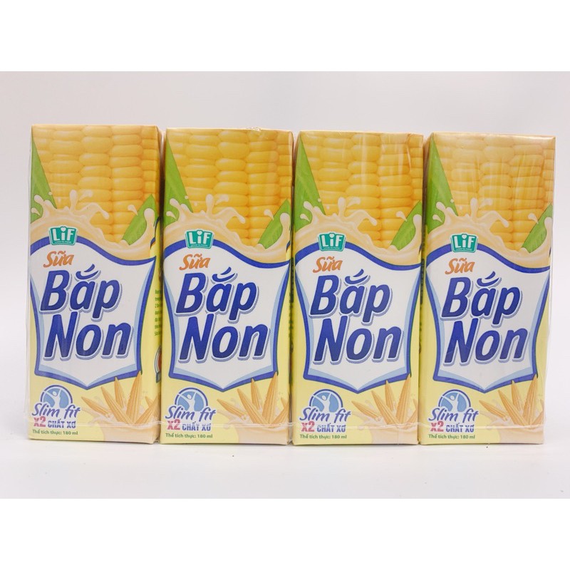 Thùng 24 hộp sữa bắp non lif 180ml