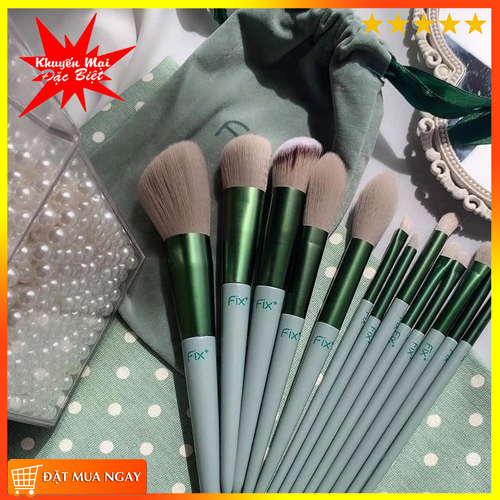 Bộ cọ trang điểm sang xịn mịn- Tổng hợp 13 cây cọ thông dụng tiện ích