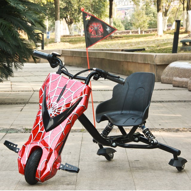 Xe điện Drift 360 độ. Xe điện 3 bánh có giảm sóc, đèn (Pin 36V-4.400A)