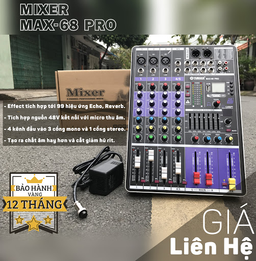 [ BẢN HÓT NHẤT 2021 ] Nhà Cung Cấp Các Loại Dòng Mixer Yamaha Dàn Karaoke Gia Đình Bộ Bàn Trộn Mixer Max-68 Pro Bluetooth Chuyên Nghiệp Shengyi Với 99 Hiệu Ứng Âm Vang Kỹ Thuật Số Tặng Kèm Dây AV