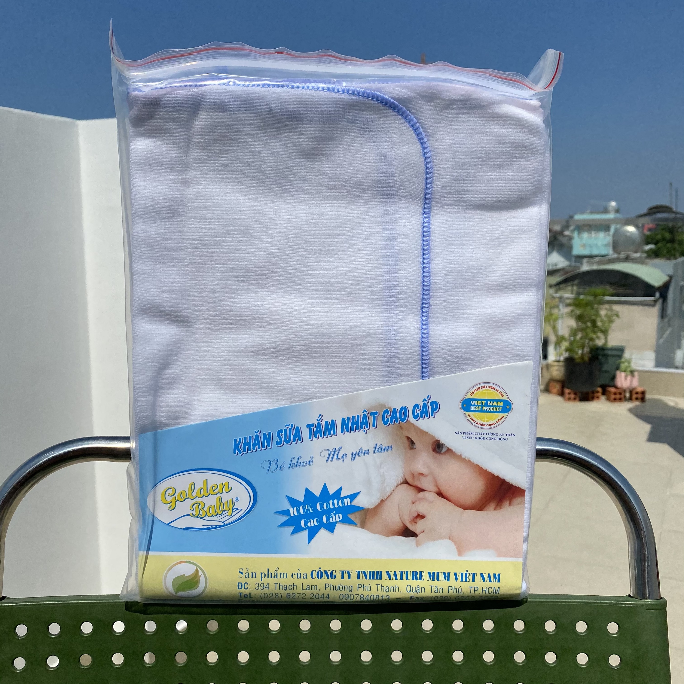 (Giá cho 1 khăn) Khăn tắm, khăn xô tắm 100% cotton cao cấp an toàn cho bé - Nature Mum