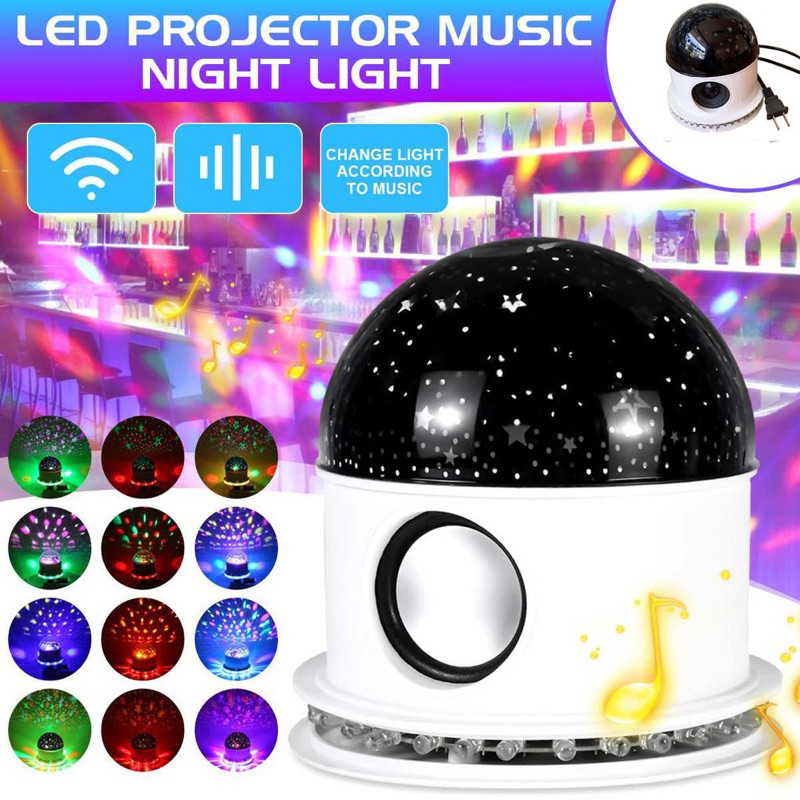 Đèn led vũ trường cầu trăng sao kết nối bluetooth