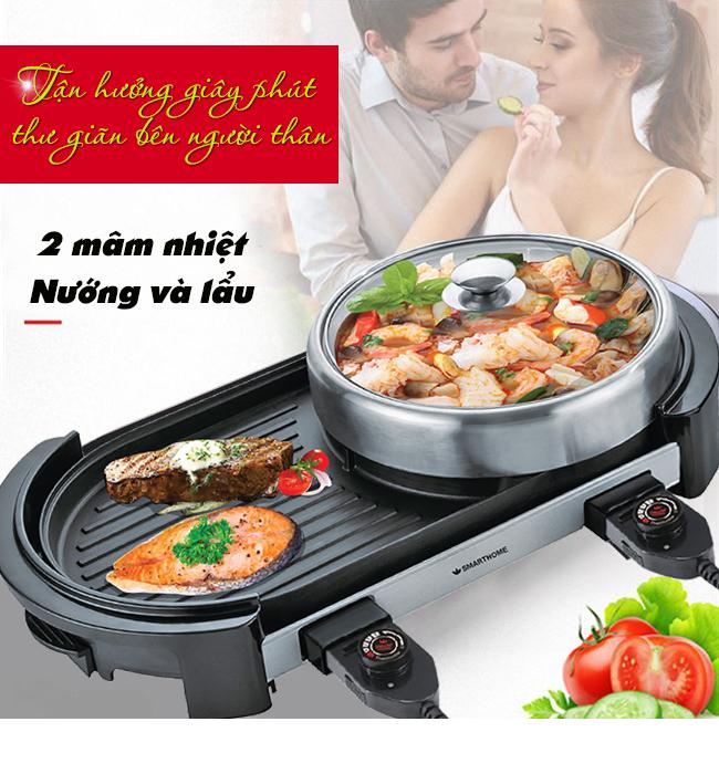 Bếp Lẩu Nướng Điện Mishushita THÁI LAN (Tặng Kèm Nồi) MS-129