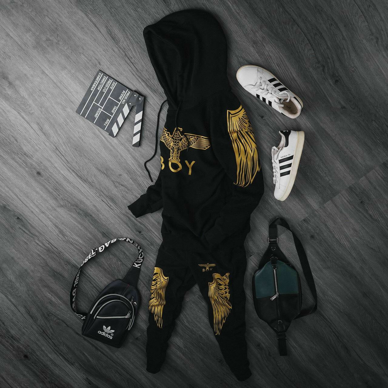 [HCM]( Hàng Hiệu ) Sét Đồ Nam Chất Nỉ Loại 1 in Đại Bàng Phong Cách Mạnh Mẽ .TT