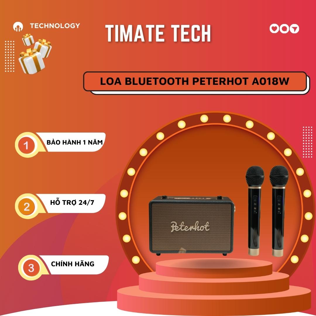 Loa Karaoke Bluetooth Peter A108W Tặng Kèm 2 Mic Không Dây Nghe Nhạc Cực Đã Âm Bass Cực Mạnh Pin Cực Trâu Thiết Kế Tinh Tế Đầy Đủ Các Cổng Kết Nối