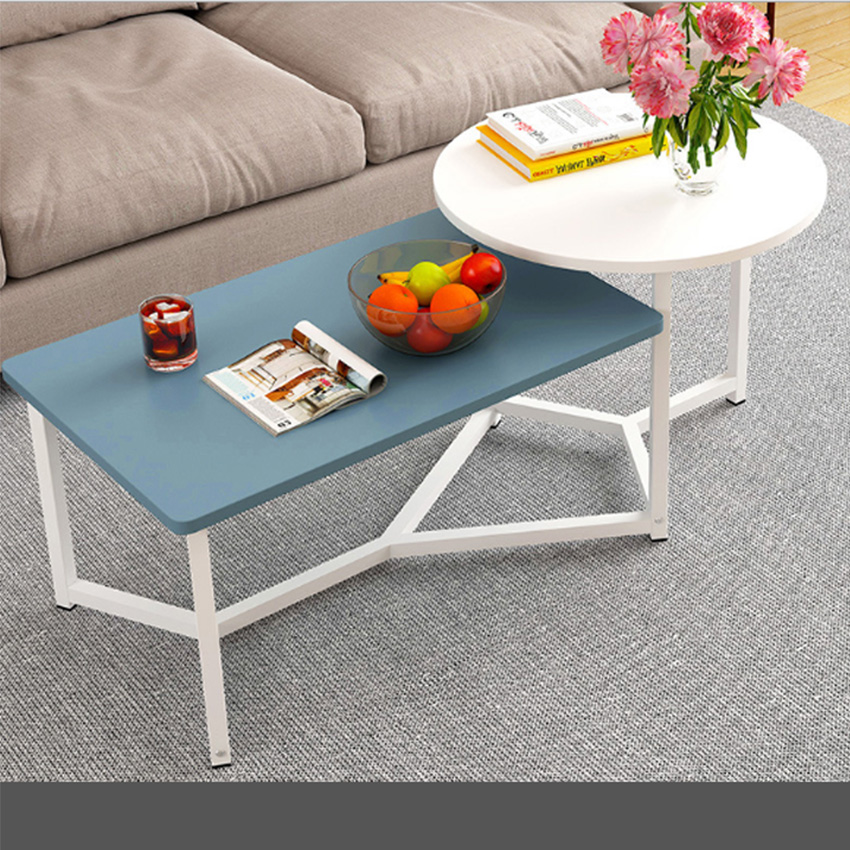 Bàn trà sofa phòng khách 2 tầng mặt gỗ, chân sắt cao cấp nội thất phòng khách đẹp - Bàn trà, bàn coffee trang trí phòng ngủ, ban công