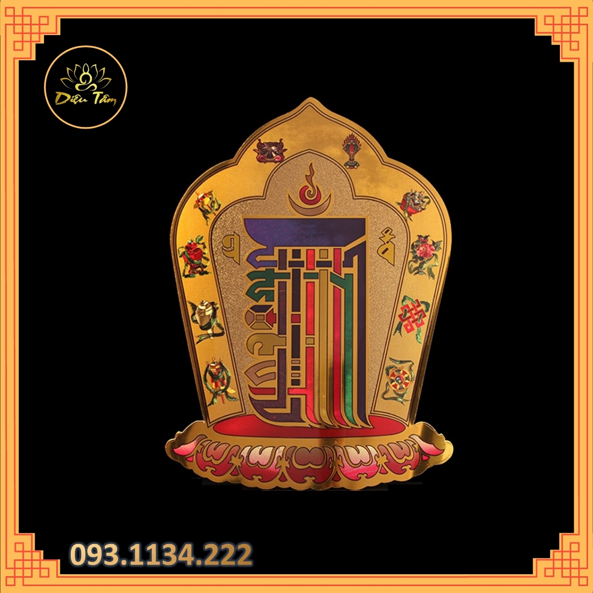 Miếng Dán Kim Cang Thời Luân Kalachakra đồ phong thủy