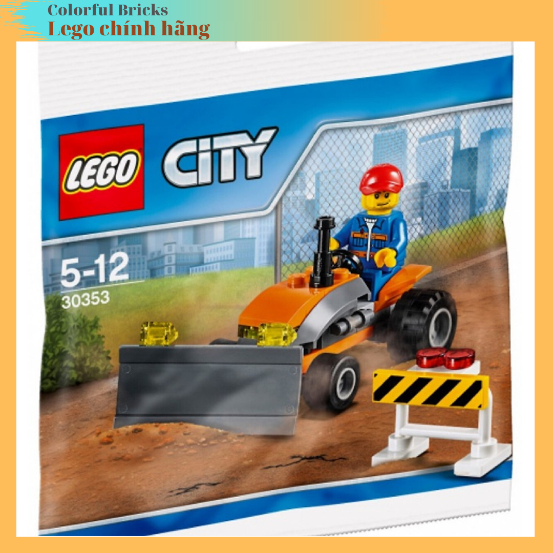 Đồ chơi lắp ráp Lego City 30353 - Polybag Xe máy cày mini - Tractor (Chính hãng)