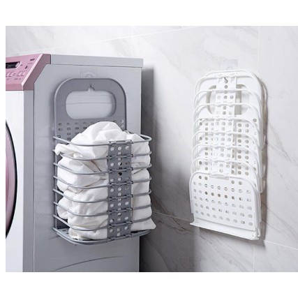 Giỏ đựng quần áo trước khi giặt treo tường, gấp gọn tiện lợi