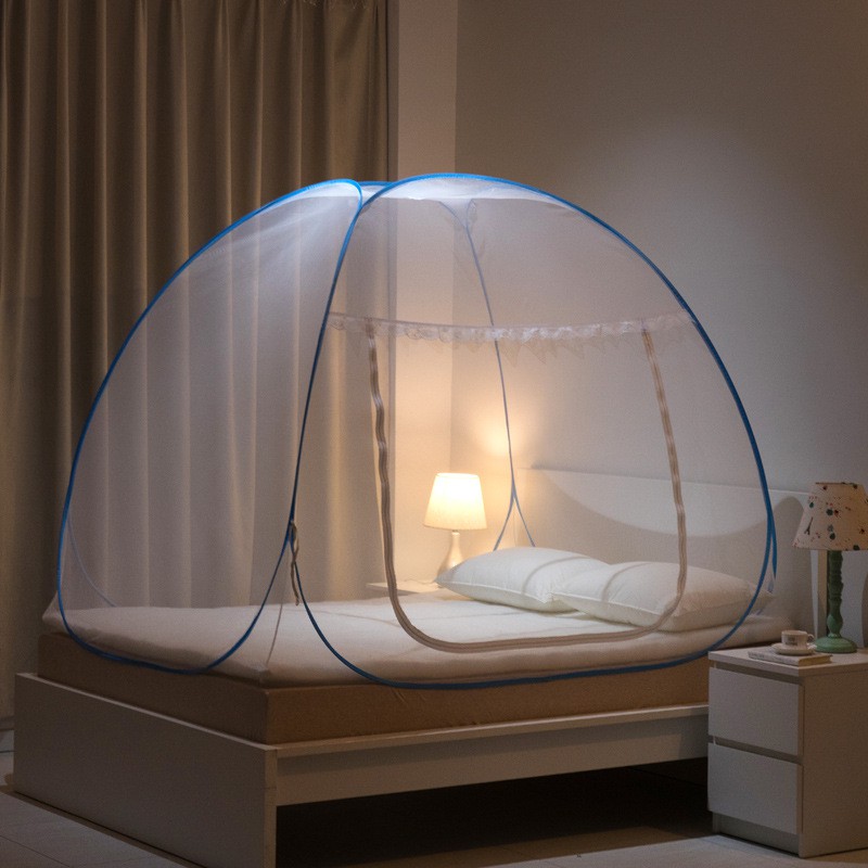 Mùng chụp người lớn ngăn muỗi hiệu quả 1m2x2m - Thiết kế tự bung không đáy thông minh có thể gấp gọn khi không sử dụng - Tiện lợi để mang theo khi du lịch, Màn che cao cấp