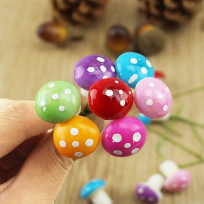 Tiểu cảnh - 5 CÂY Nấm xốp nhiều màu trang trí terrarium, chậu cây cảnh, sen đá, xương rồng