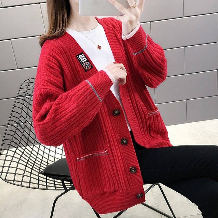 Áo Khoác Len Nữ Cardigan Form Rộng Kiểu Dáng Hàn Quốc Đẹp