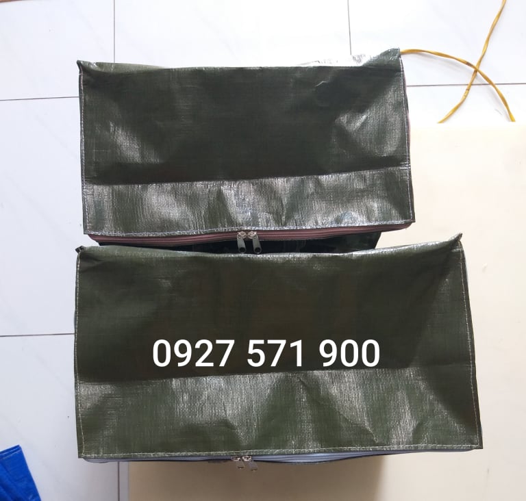 Loại dầy - túi bạt đa năng xanh rêu - số 2 : 45 x 30 x 45 cm