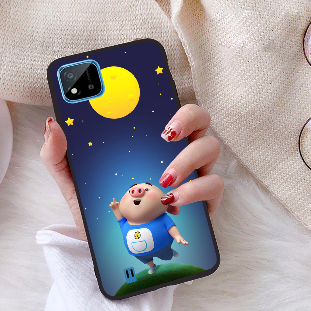 Ốp lưng realme c20 viền dẻo tpu bst pig cute