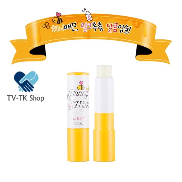Son Dưỡng Môi Mật Ong Lookave Honey Milk - Mẫu mới