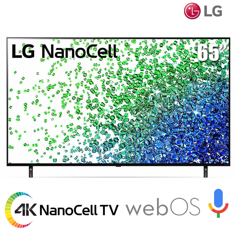 Smart Tivi LG 65 inch NanoCell 4K NANO80 (Active HDR WebOS Smart AI ThinQ Local Dimming) - Bảo hành 24 tháng - Hàng Chính Hãng Safety Mart Official