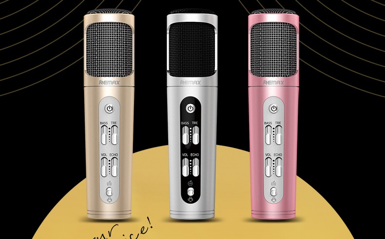 Mic hát Karaoke - streamer cho điện thoại và máy tính Remax K02 chính hãng