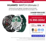 Đồng Hồ Thông Minh HUAWEI WATCH Ultimate 2 | Kim Loại Lỏng Siêu Bền | Công Nghệ Lặn Sâu 150M | Liên Lạc Dưới Nước Bằng Sóng Siêu Âm | Đa Cảm Biến X-TAP