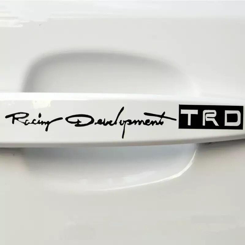 Bộ 4 tem dán tay nắm cửa xe ô tô trd