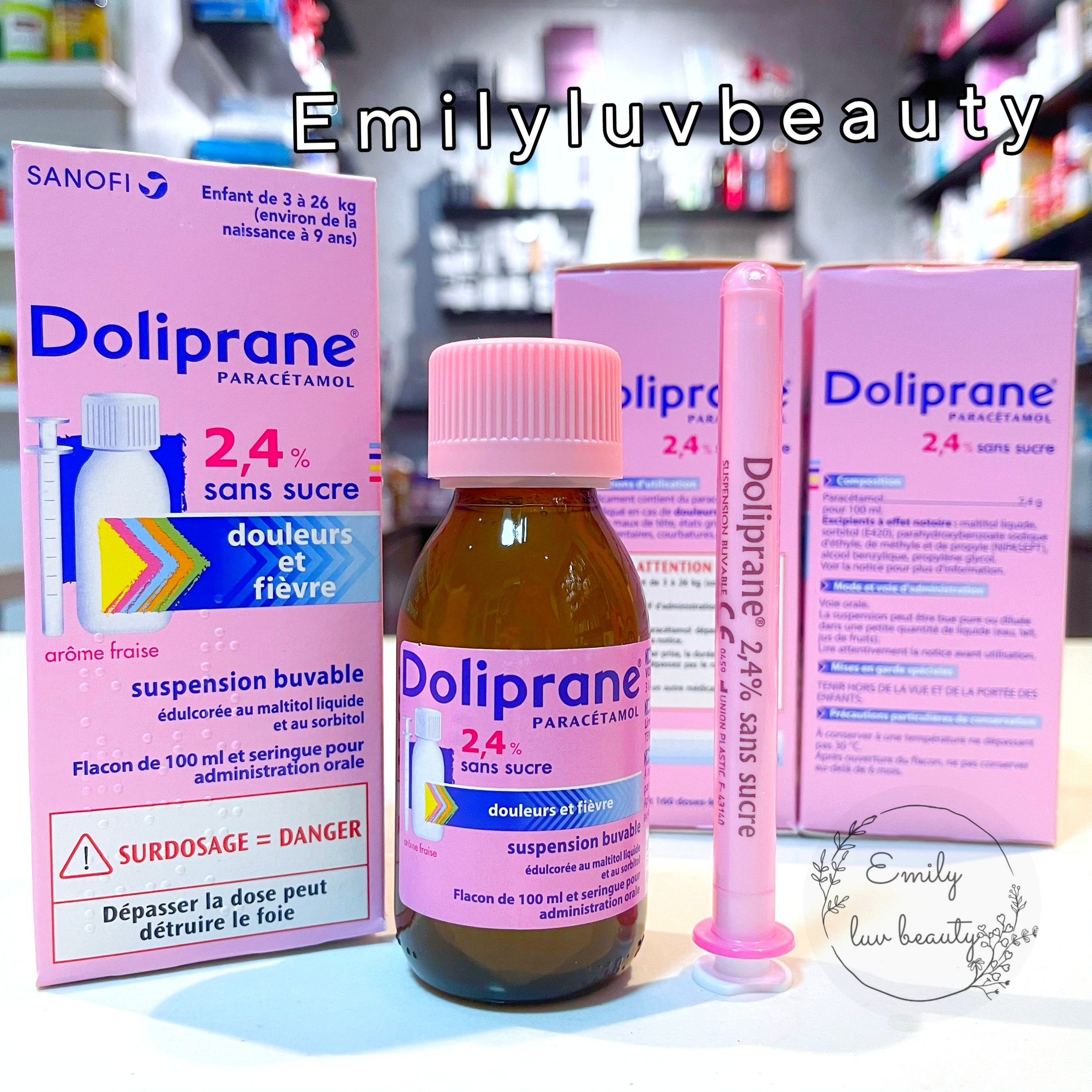 Siro doli pháp 100ml giúp bé hạ sốt