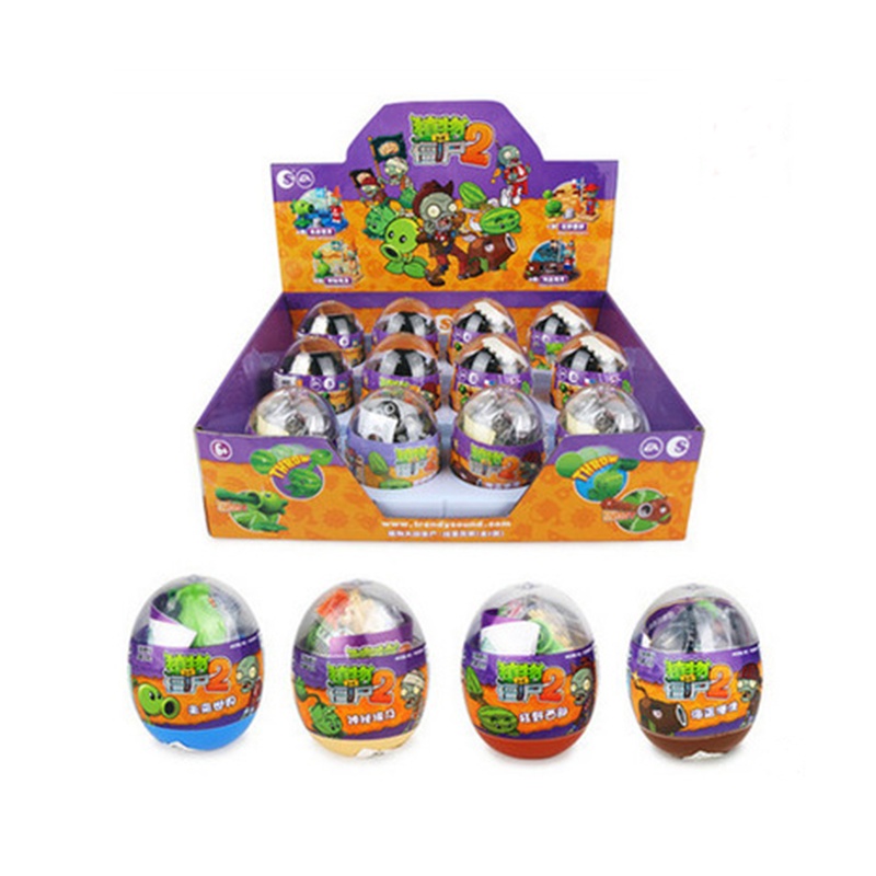 Combo 04 quả trứng lego xếp hình plant and zombies 2