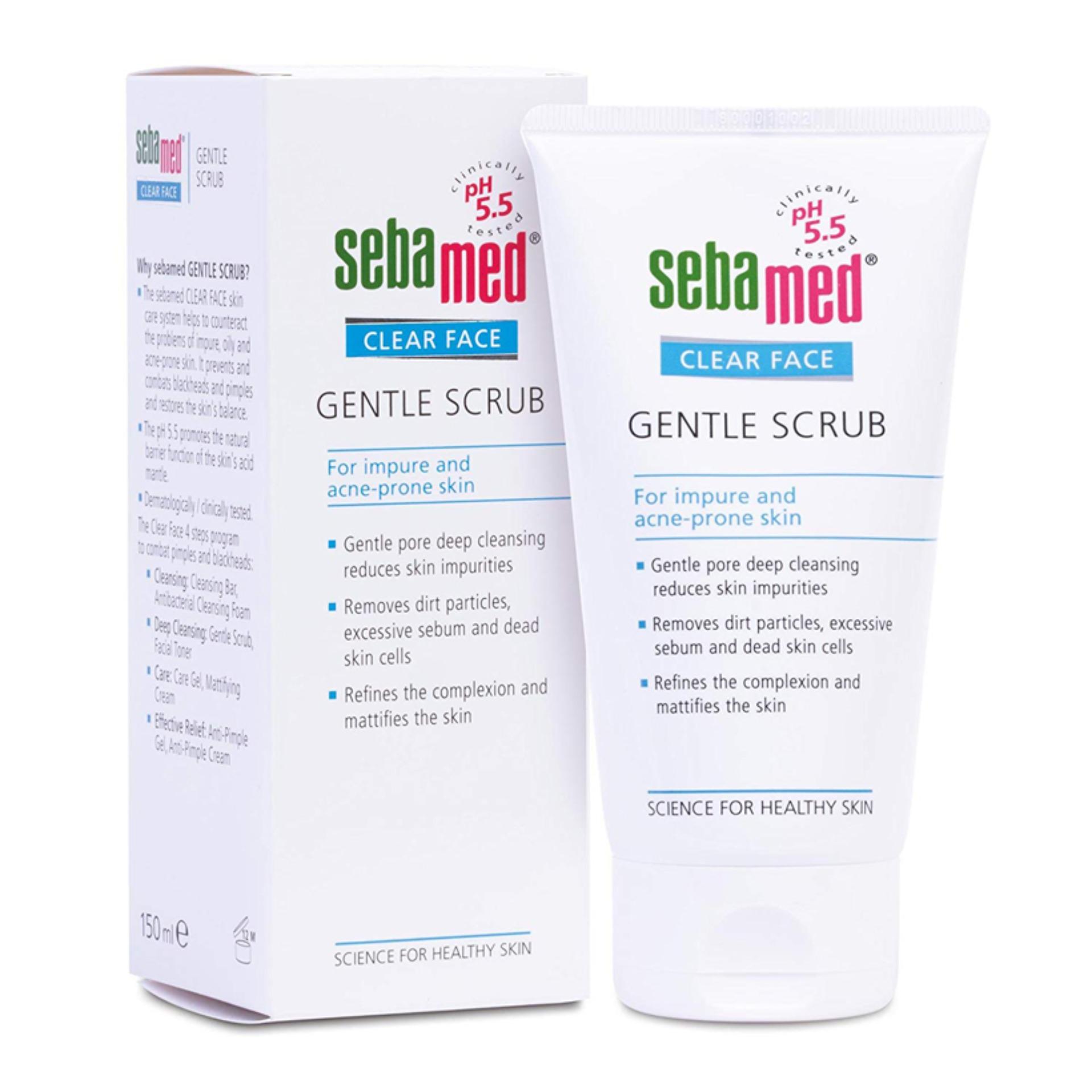 Kem tẩy tế bào chết ph 5.5 - clear face gentle scrub 150ml - sebamed
