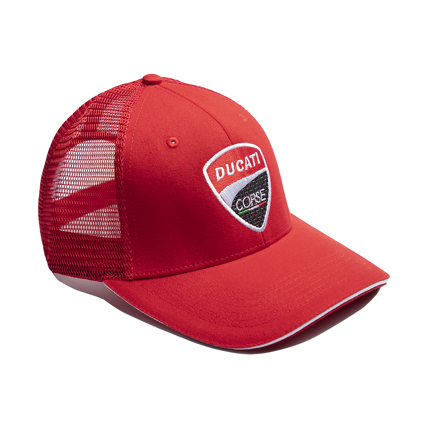 Nón lưỡi trai DUCATI CORSE màu đỏ dạng lưới - Logo thêu