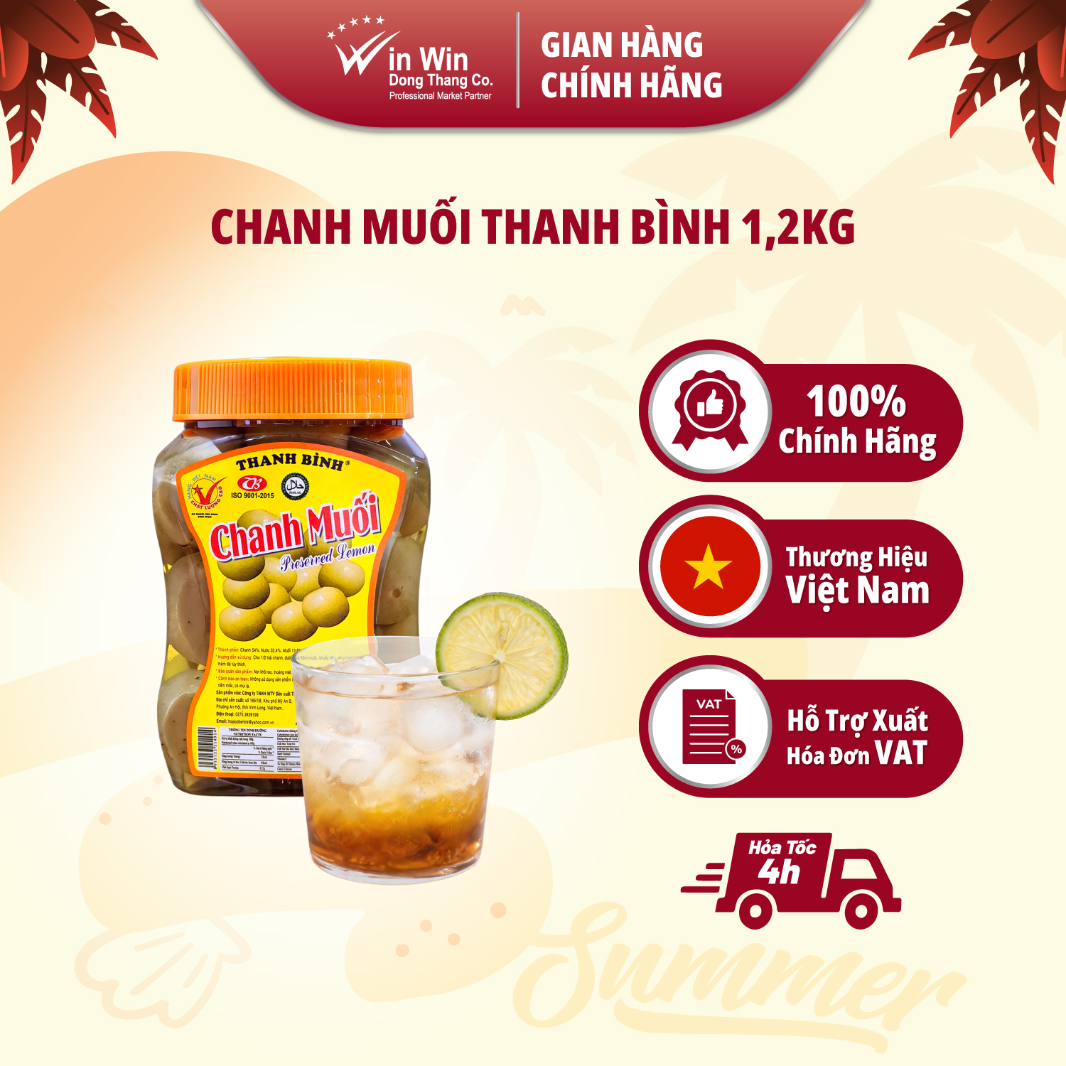 Chanh Muối Thanh Bình 1,2kg - Sản xuất Việt Nam