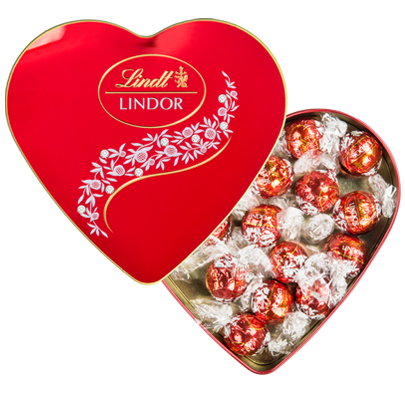 Socola Sữa Hộp Sắt Trái Tim hiệu Lindt Lindor hộp 96g