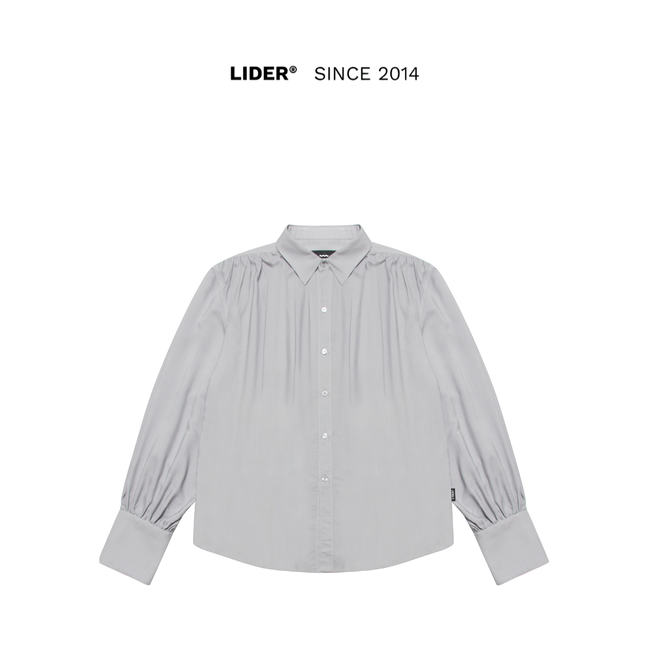 Áo sơ mi linen nơ unisex lider pewter linen shirt - grey