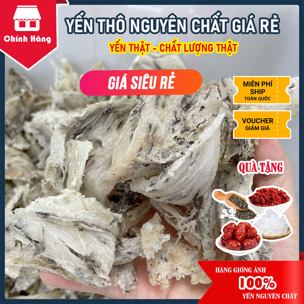 Tổ yến thô giá rẻ nguyên chất - quà tặng nguyên liệu chưng yến - yến xứ nẫu - yến bình định
