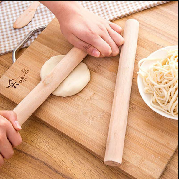 Cán lăn bột - Cây lăn bột bánh bằng gỗ dài 28cm