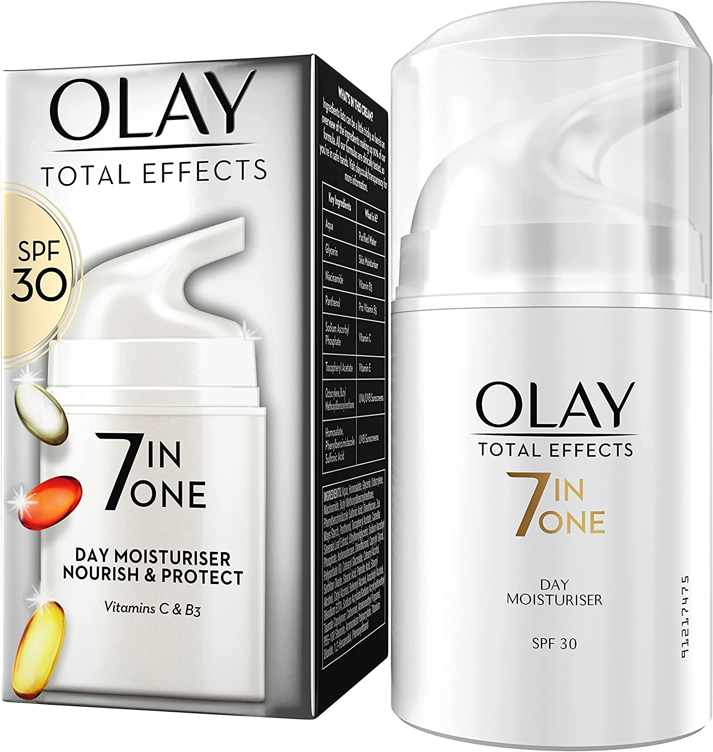 Kem dưỡng ẩm ban ngày Olay Total Effects 7-in-1 Anti-Ageing Moisturiser with SPF30, Niacinamide, Vitamin C and E, 50 ml