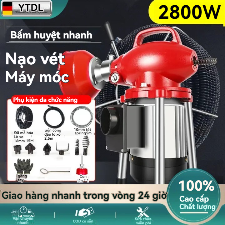 Máy thông cống GQ 80 - chuyên sử dụng trong gia đình dây thông cống lò xo dây thông cống