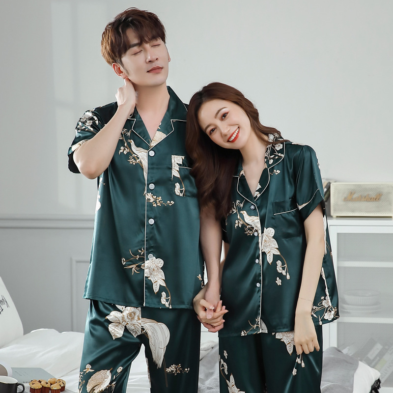 Đồ ngủ lụa satin cao cấp ✽ bộ mặc nhà khuy dài tay ngắn phượng vũ ✽✿❊ivy632