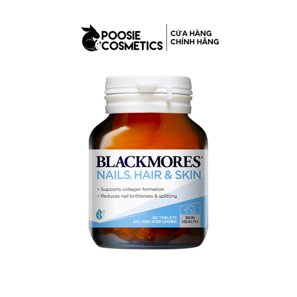 Viên uống Blackmores Nails, Hair Tóc bóng, da mềm và móng chắc khỏe 60 viên
