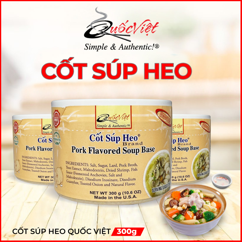 Gia vị nấu Súp Heo Cốt Quốc Việt cô đặc Nhập Khẩu USA (300g)