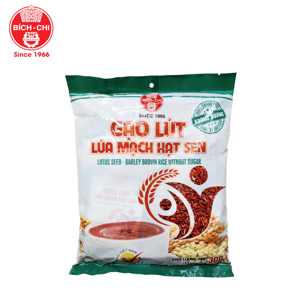 BỘT GẠO LỨT LÚA MẠCH HẠT SEN KHÔNG ĐƯỜNG BÍCH CHI LOTUS SEED BARLEY BROWN RICE WITHOUT SUGAR