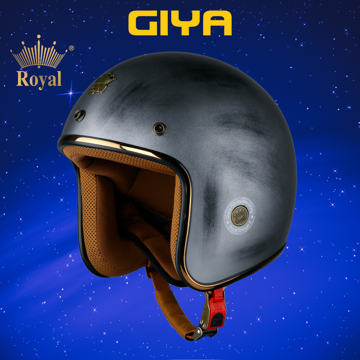 Mũ bảo hiểm 3/4 Royal M20C tem xước nhám độc đáo, cá tính dành cho cả nam và nữ, form nón nhỏ gọn không có kèm kính - Giya Helmet