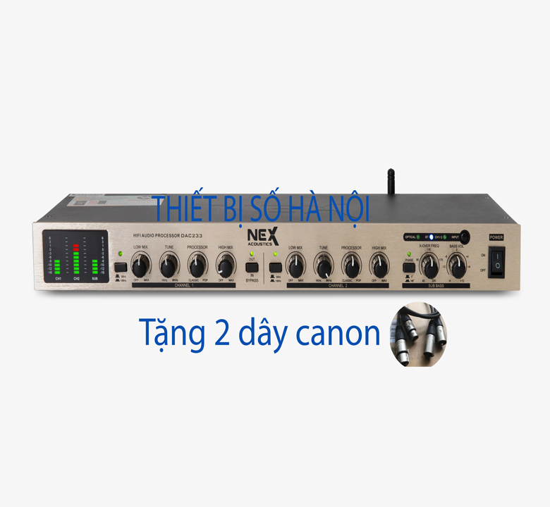 Nâng tiếng nex dac 233 - hàng chính hãng tặng 2 dây canon bảo hành 12 tháng