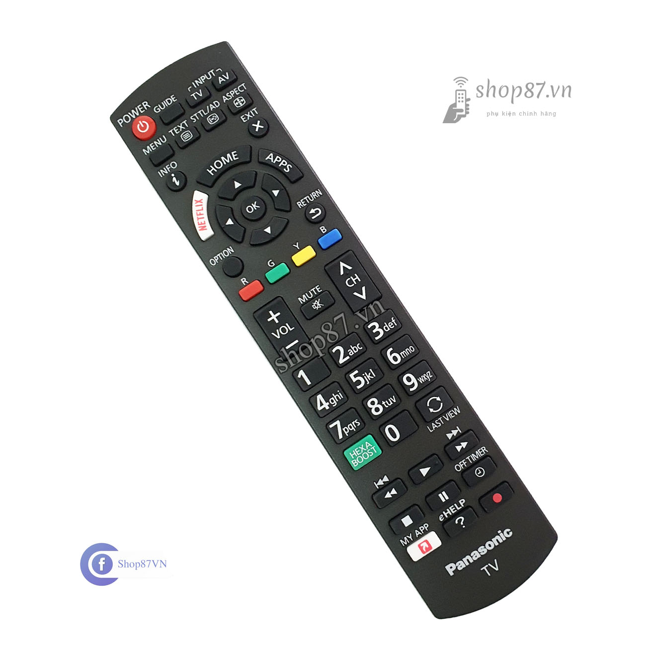 Điều khiển tv Panasonic smart Netflix chính hãng N2QAYB