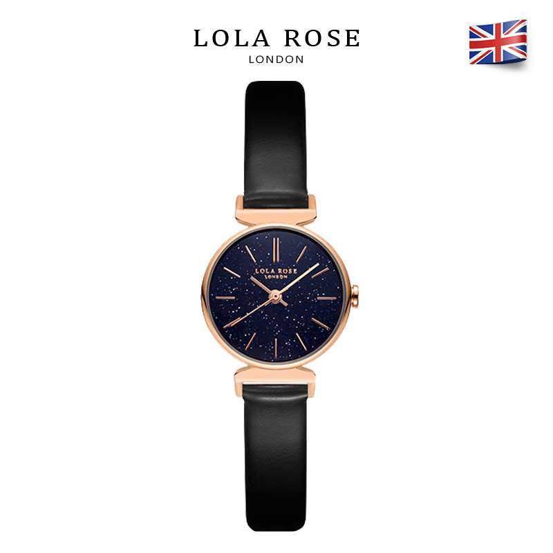 Đồng hồ nữ đẹp Lola Rose mặt tròn nhỏ 24mm đá bảo thạch galaxy lấp lánh cao cấp dây đeo mềm mại phù hợp với cô nàng công sở tinh tế bảo hành 2 năm LR2048